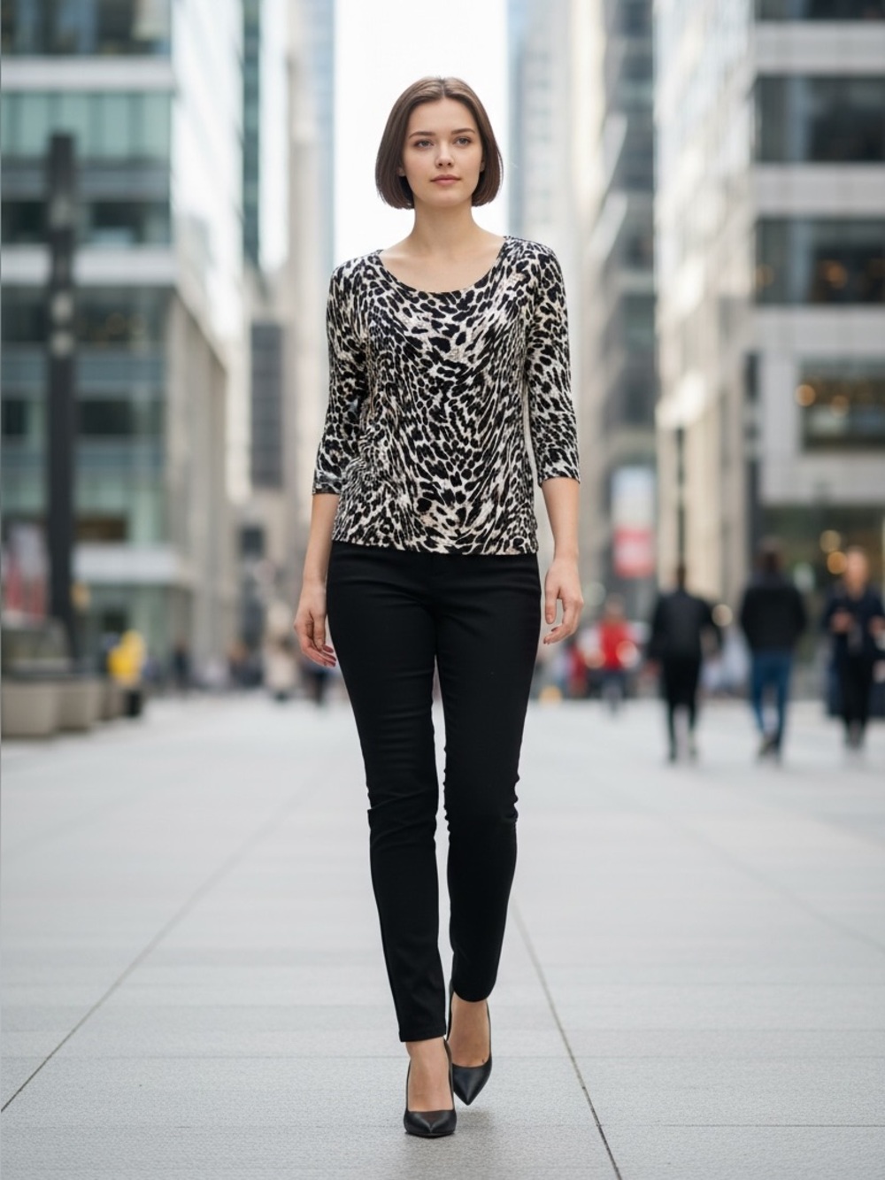 Travelers by Chico’s Animal Print Top (TSE-E)